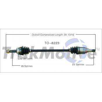 2005 Pontiac Vibe CV Axle Shaft Rear Left TrakMotive TO8223 image 1 of 3