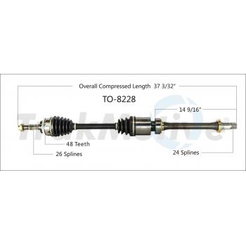 2010 Toyota Matrix CV Axle Shaft