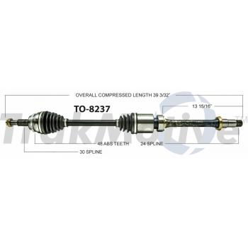 2012 Toyota Highlander CV Axle Shaft