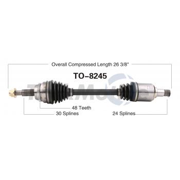 2011 Toyota Camry CV Axle Shaft Front Left TrakMotive TO8245 image 1 of 3