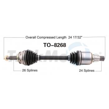2013 Lexus CT200h CV Axle Shaft Front Left TrakMotive TO8268 image 1 of 3