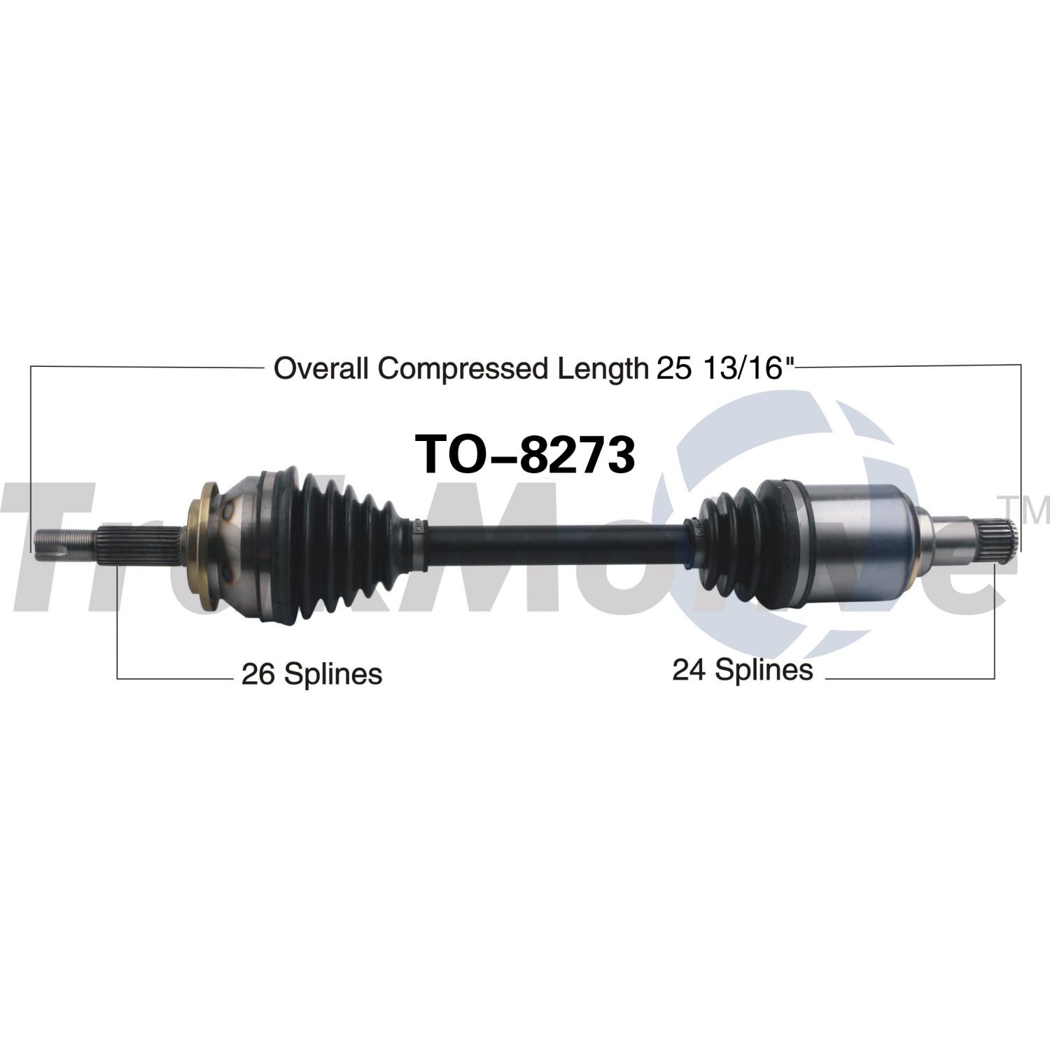 TrakMotive TO8273 - CV Axle Shaft TrakMotive TO8273 CV Axle Shaft product image 1 of 3