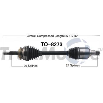 2011 Toyota RAV4 CV Axle Shaft Front Left TrakMotive TO8273 image 1 of 3