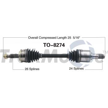 2011 Toyota RAV4 CV Axle Shaft Front Left TrakMotive TO8274 image 1 of 3