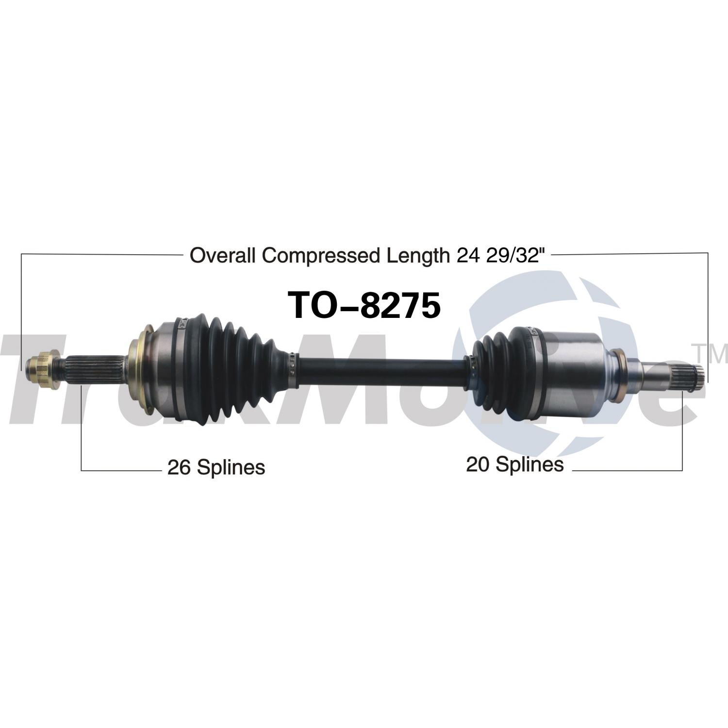 TrakMotive TO8275 - CV Axle Shaft TrakMotive TO8275 CV Axle Shaft product image 1 of 3