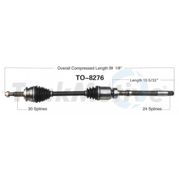 2011 Toyota RAV4 CV Axle Shaft Front Right TrakMotive TO8276 image 1 of 3