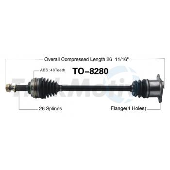 2000 Toyota RAV4 CV Axle Shaft Rear Right TrakMotive TO8280 image 1 of 3