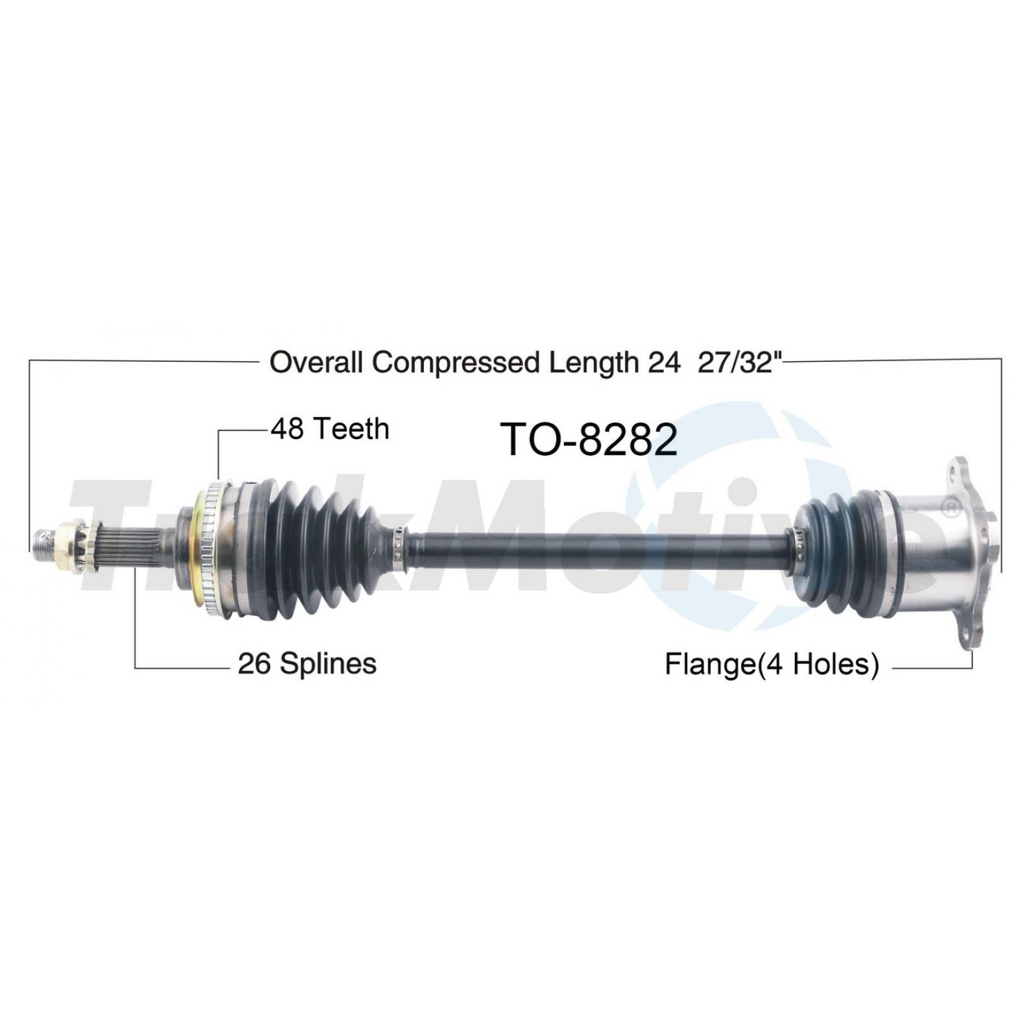 TrakMotive TO8282 CV Axle Shaft product image 1 of 3