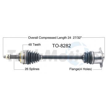 2000 Toyota RAV4 CV Axle Shaft Rear Left TrakMotive TO8282 image 1 of 3