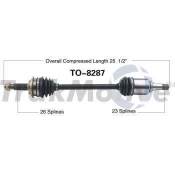 2013 Scion iQ CV Axle Shaft Front Left TrakMotive TO8287 image 1 of 3