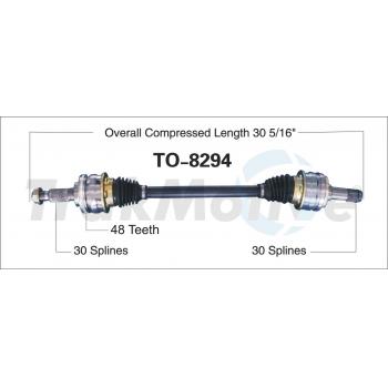 2010 Lexus SC430 CV Axle Shaft Rear Left TrakMotive TO8294 image 1 of 3