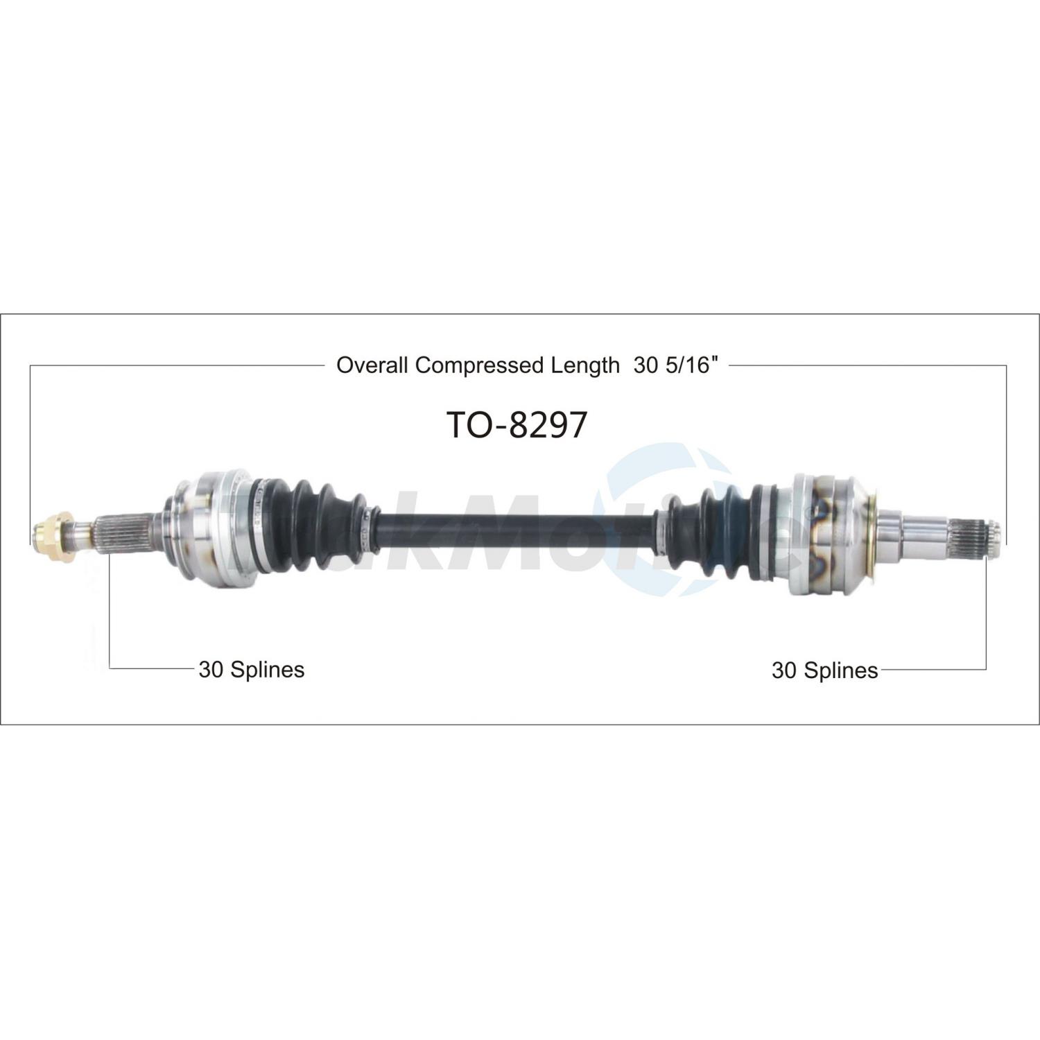 TrakMotive TO8297 - CV Axle Shaft TrakMotive TO8297 CV Axle Shaft product image 1 of 3