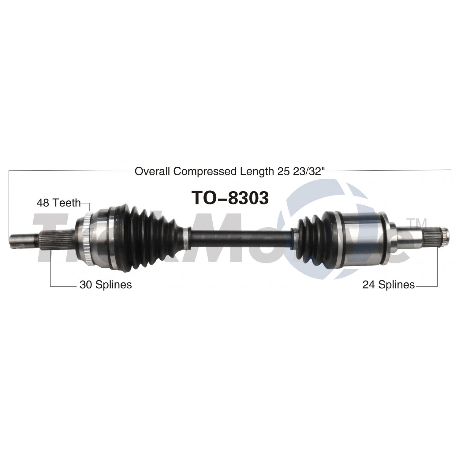 TrakMotive TO8303 - CV Axle Shaft TrakMotive TO8303 CV Axle Shaft product image 1 of 3