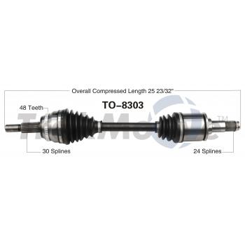 2015 Toyota Avalon CV Axle Shaft Front Left TrakMotive TO8303 image 1 of 3
