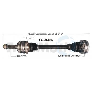 2005 Lexus IS300 CV Axle Shaft Rear Left TrakMotive TO8306 image 1 of 3