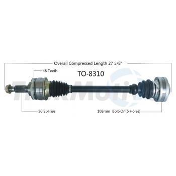1999 Lexus SC300 CV Axle Shaft Rear Right TrakMotive TO8310 image 1 of 3