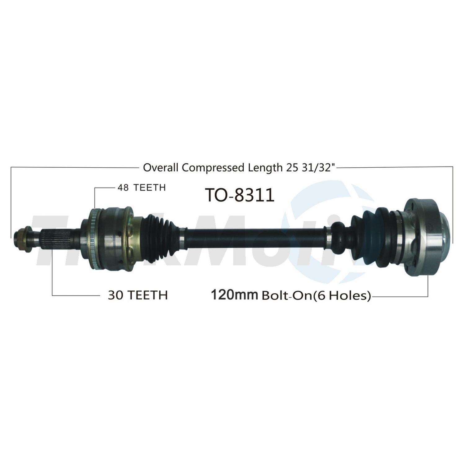 TrakMotive TO8311 - CV Axle Shaft TrakMotive TO8311 CV Axle Shaft product image 1 of 3