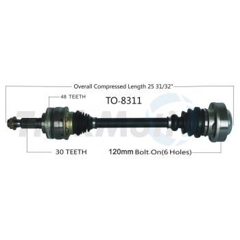 1999 Lexus SC300 CV Axle Shaft Rear Left TrakMotive TO8311 image 1 of 3