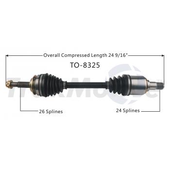 2017 Toyota Prius V CV Axle Shaft Front Left TrakMotive TO8325 image 1 of 3