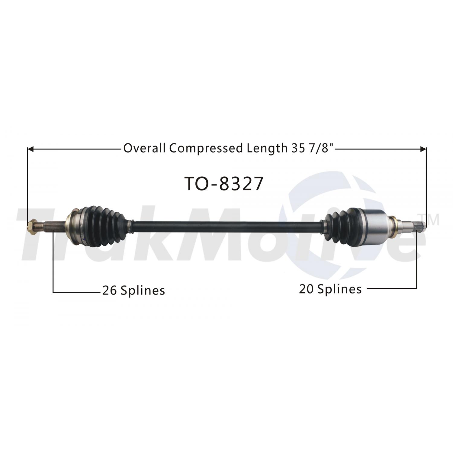 TrakMotive TO8327 - CV Axle Shaft TrakMotive TO8327 CV Axle Shaft product image 1 of 3