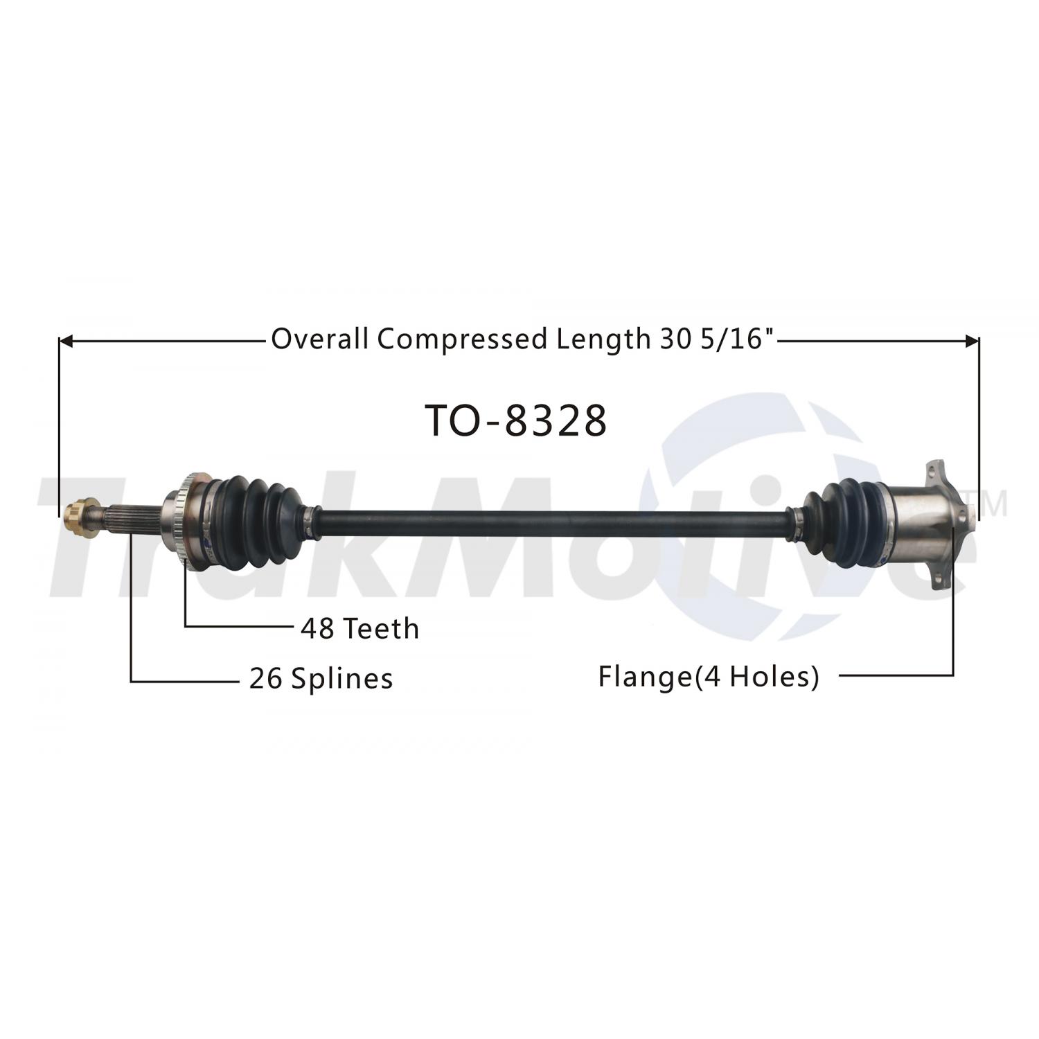 TrakMotive TO8328 CV Axle Shaft product image 1 of 3