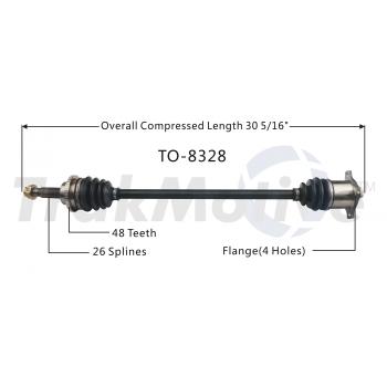 2015 Toyota Sienna CV Axle Shaft Rear Left TrakMotive TO8328 image 1 of 3