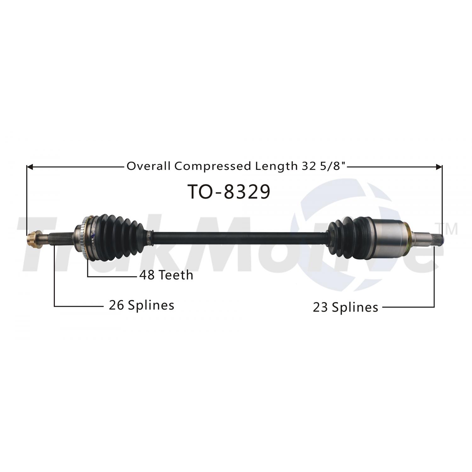 TrakMotive TO8329 - CV Axle Shaft TrakMotive TO8329 CV Axle Shaft product image 1 of 3