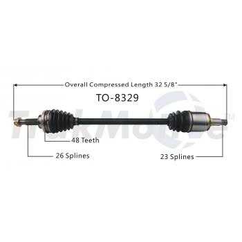 2012 Toyota Highlander CV Axle Shaft Rear Left TrakMotive TO8329 image 1 of 3