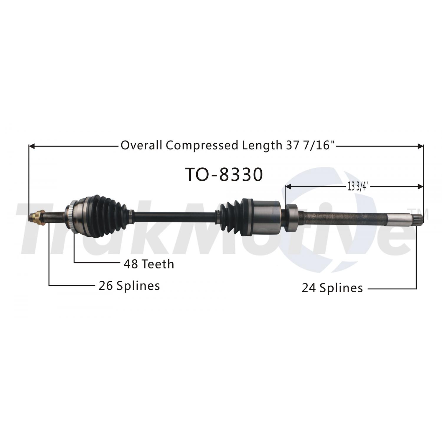 TrakMotive TO8330 CV Axle Shaft product image 1 of 3