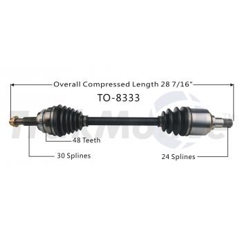 2015 Toyota Sienna CV Axle Shaft Front Left TrakMotive TO8333 image 1 of 3