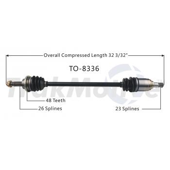 2015 Toyota Venza CV Axle Shaft Rear Right TrakMotive TO8336 image 1 of 3