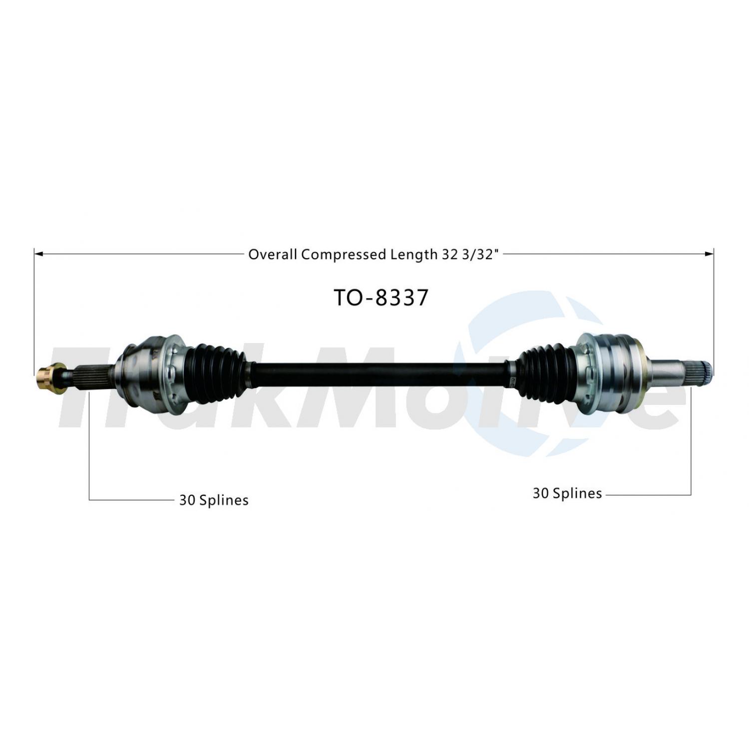TrakMotive TO8337 - CV Axle Shaft TrakMotive TO8337 CV Axle Shaft product image 1 of 4
