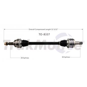 2011 Lexus GS460 CV Axle Shaft Rear Right TrakMotive TO8337 image 2 of 4