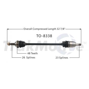 2015 Toyota Venza CV Axle Shaft Rear Left TrakMotive TO8338 image 1 of 3
