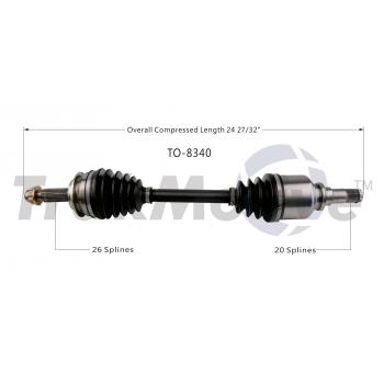 2015 Toyota Prius C CV Axle Shaft Front Left TrakMotive TO8340 image 1 of 3