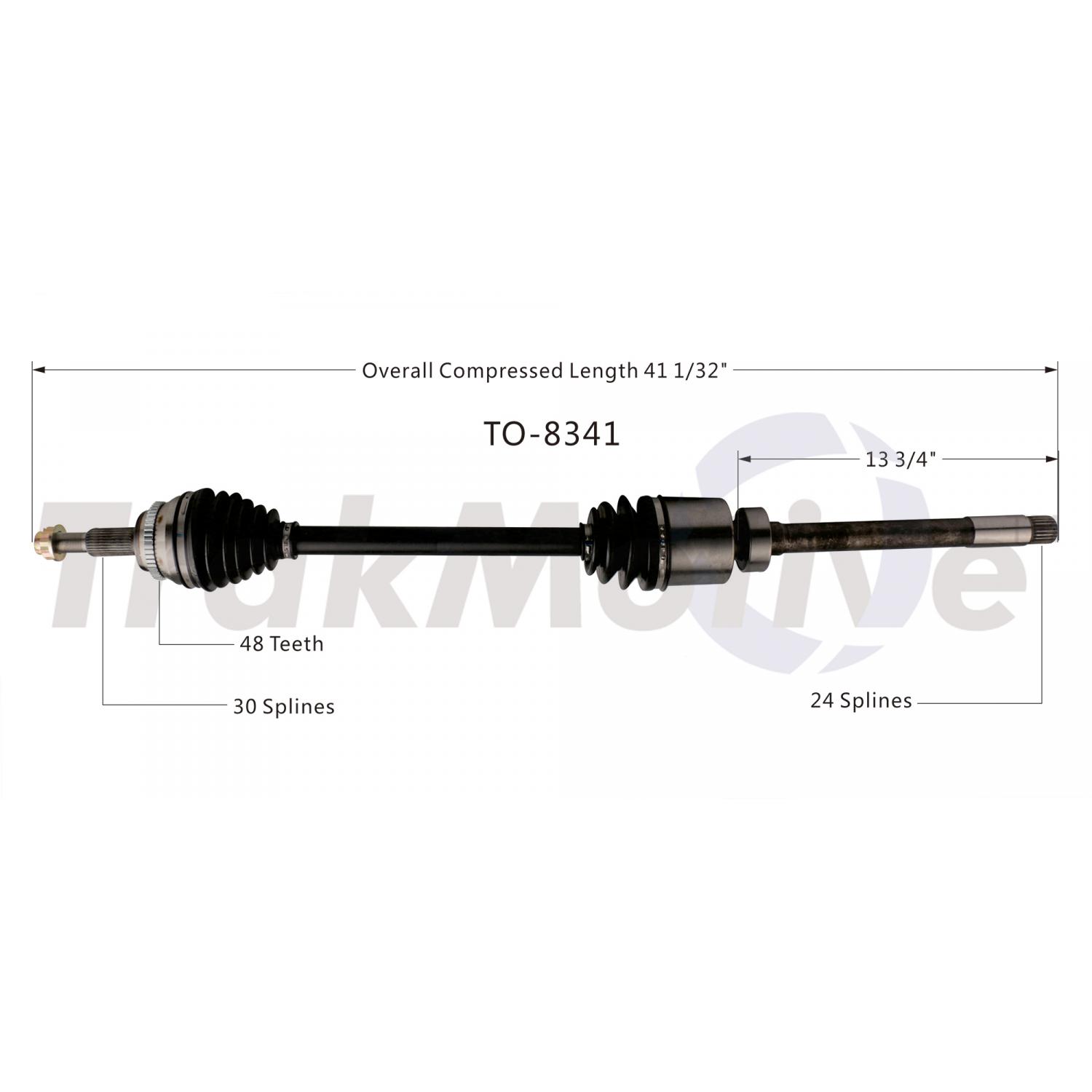 TrakMotive TO8341 CV Axle Shaft product image 1 of 3