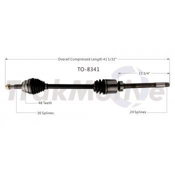 2015 Toyota Sienna CV Axle Shaft Front Right TrakMotive TO8341 image 1 of 3