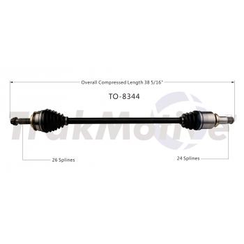 2017 Toyota Prius V CV Axle Shaft Front Right TrakMotive TO8344 image 1 of 3