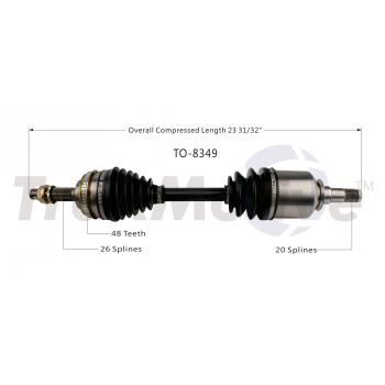 1995 Toyota MR2 CV Axle Shaft Rear Left TrakMotive TO8349 image 1 of 3