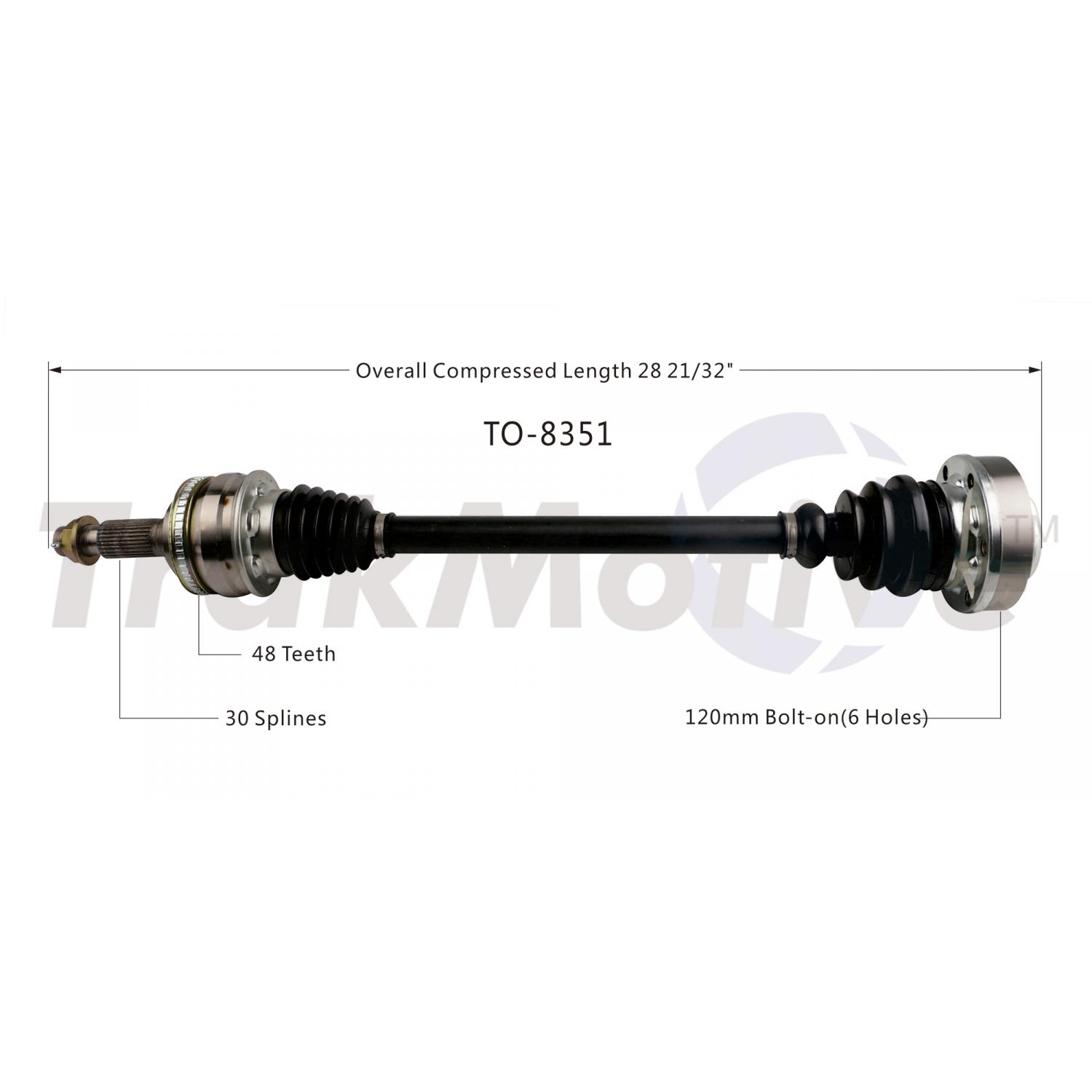 TrakMotive TO8351 - CV Axle Shaft TrakMotive TO8351 CV Axle Shaft product image 1 of 3