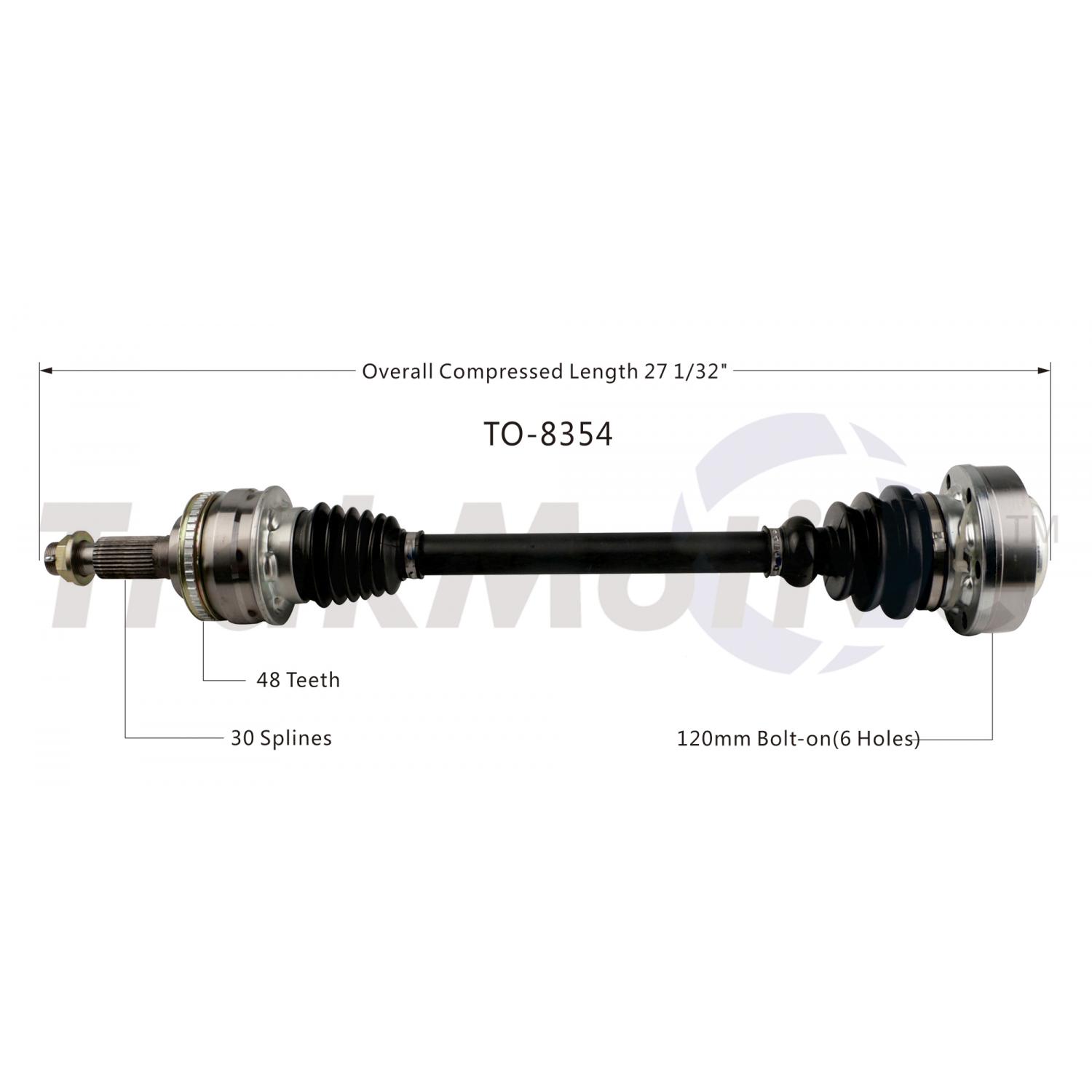 TrakMotive TO8354 - CV Axle Shaft TrakMotive TO8354 CV Axle Shaft product image 1 of 3