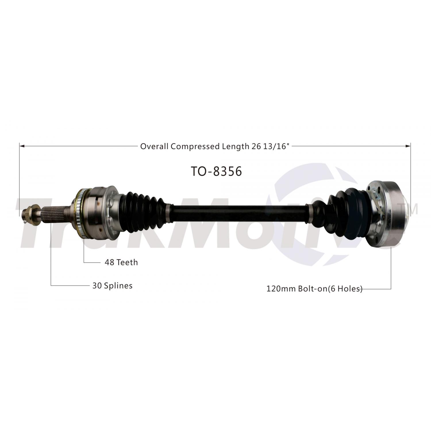 TrakMotive TO8356 - CV Axle Shaft TrakMotive TO8356 CV Axle Shaft product image 1 of 3