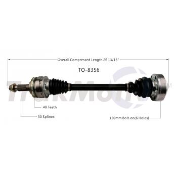 1997 Lexus LS400 CV Axle Shaft Rear Left TrakMotive TO8356 image 1 of 3