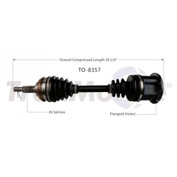 1989 Toyota MR2 CV Axle Shaft Rear Left TrakMotive TO8357 image 1 of 3