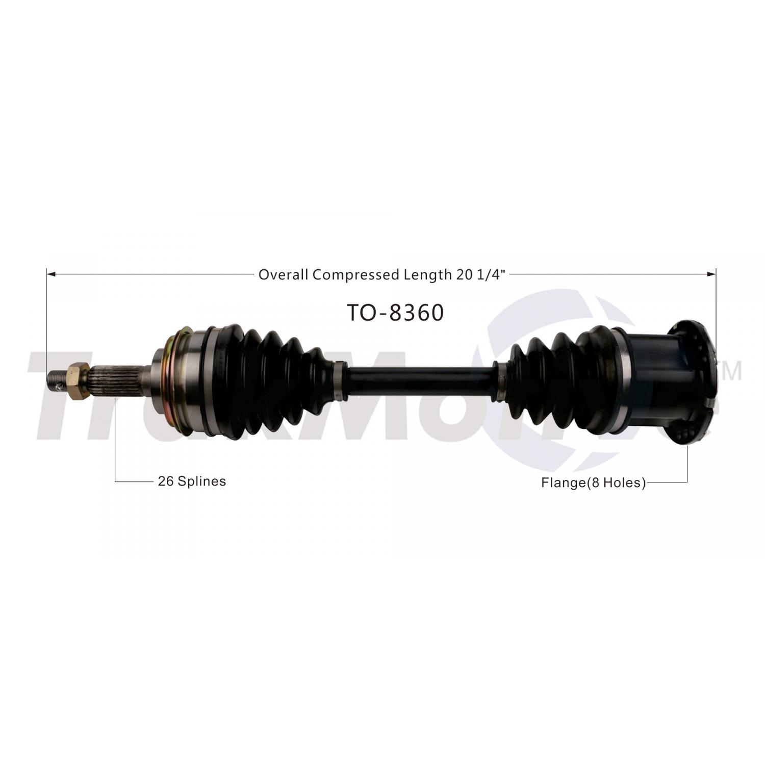 TrakMotive TO8360 - CV Axle Shaft TrakMotive TO8360 CV Axle Shaft product image 1 of 3