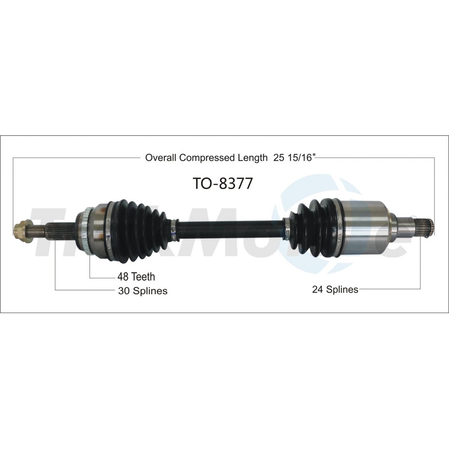 TrakMotive TO8377 - CV Axle Shaft TrakMotive TO8377 CV Axle Shaft product image 1 of 3