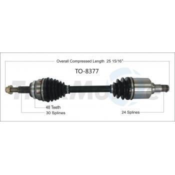 2015 Toyota Avalon CV Axle Shaft Front Left TrakMotive TO8377 image 1 of 3