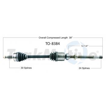 2015 Toyota RAV4 CV Axle Shaft Front Right TrakMotive TO8384 image 1 of 3