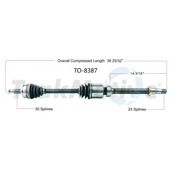 2015 Toyota RAV4 CV Axle Shaft Front Right TrakMotive TO8387 image 1 of 3