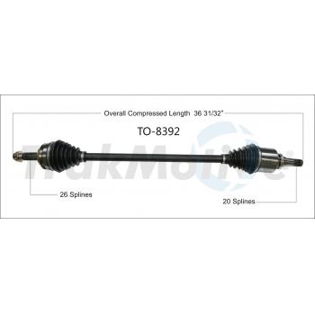 2017 Toyota Corolla iM CV Axle Shaft Front Right TrakMotive TO8392 image 1 of 3